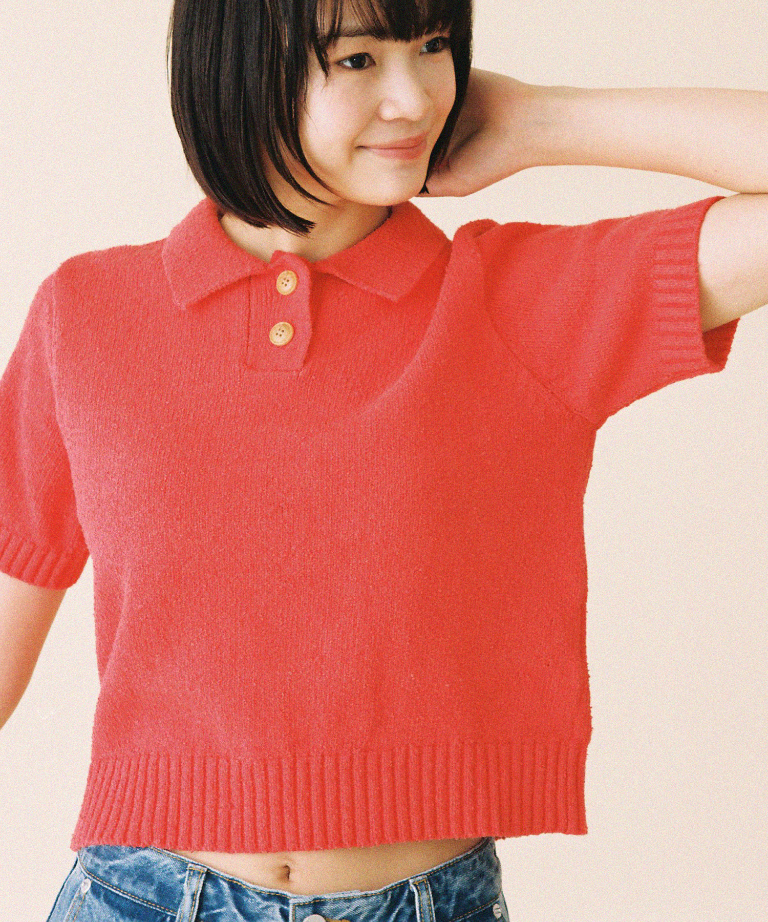 woody boucle knit(RED)