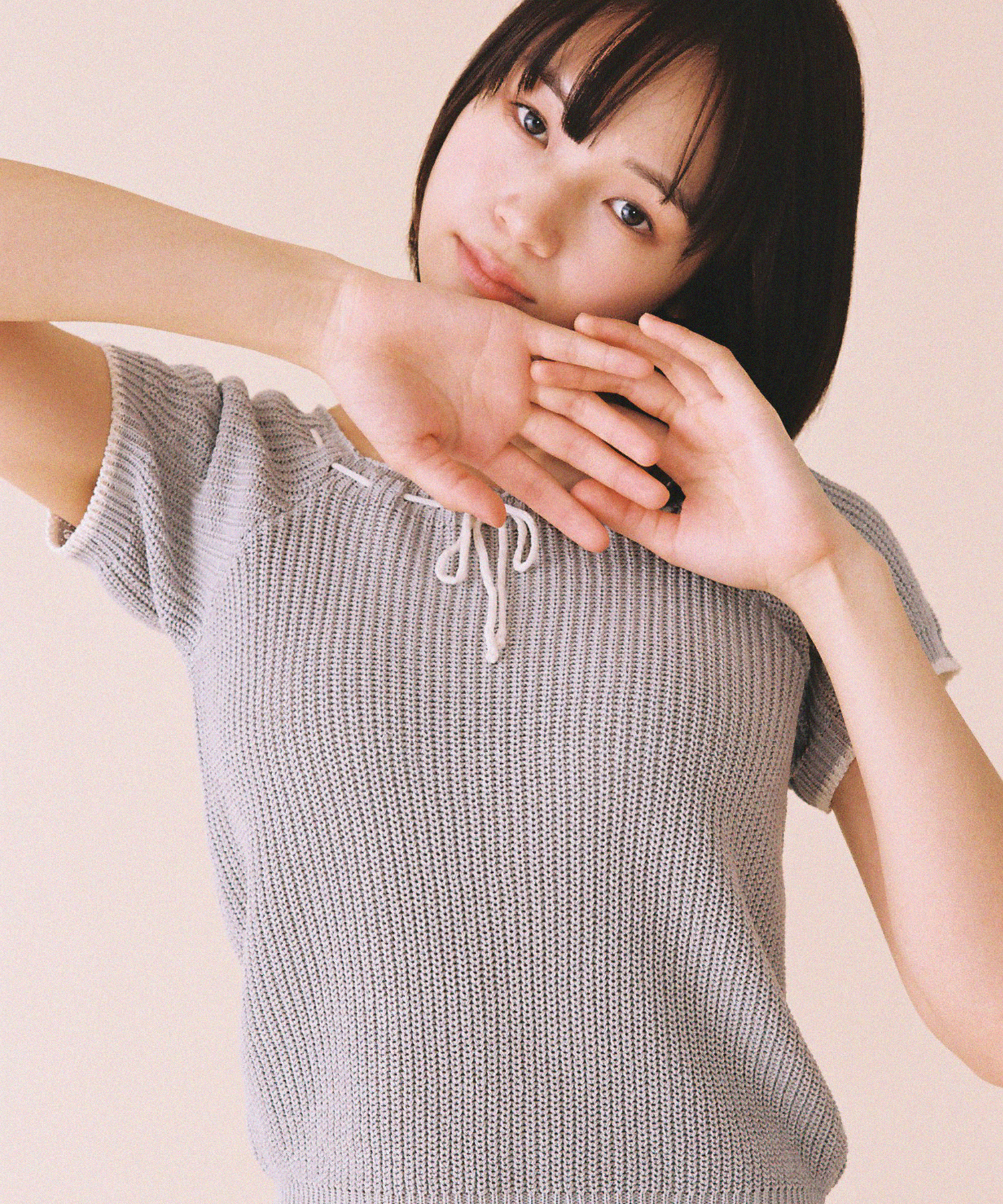cherry knit top(WATER)